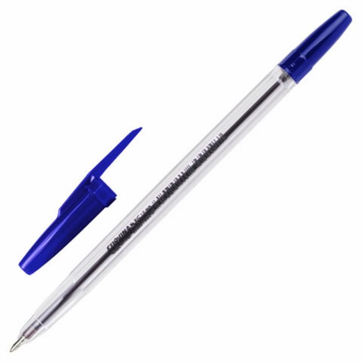 Изображение Ручка шариковая CORVINA (Италия) "51 Classic", СИНЯЯ, корпус прозрачный, узел 1 мм, линия письма 0,7 мм, 40163/02