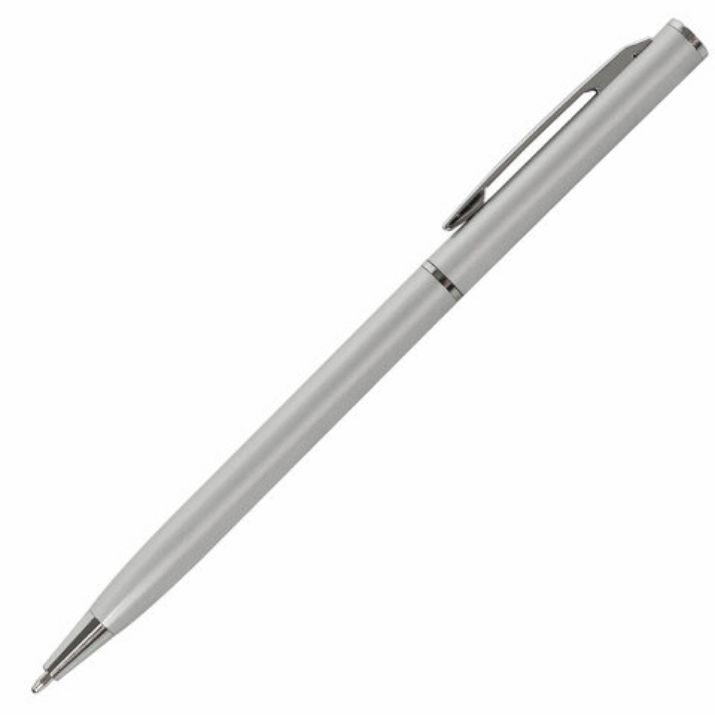 Изображение Ручка подарочная шариковая BRAUBERG "Delicate Silver", корпус серебристый, узел 1 мм, линия письма 0,7 мм, синяя, 141401