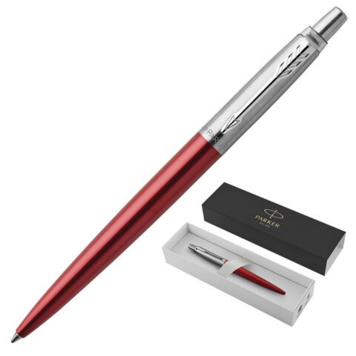 Изображение Ручка шариковая PARKER "Jotter Core Kensington Red CT", корпус красный, детали хром, синяя, 1953187