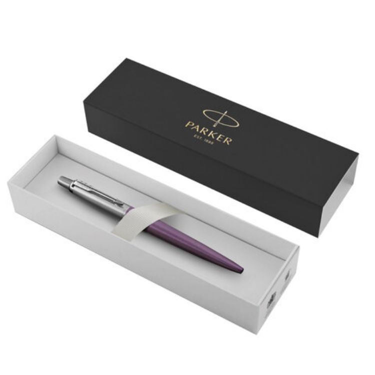 Изображение Ручка шариковая PARKER "Jotter Core Victoria Violet CT", корпус фиолетовый, детали хром, синяя, 1953190