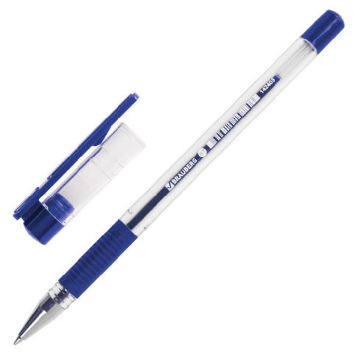 Изображение Ручка шариковая с грипом BRAUBERG "X-Writer", СИНЯЯ, узел 0,7 мм, линия письма 0,35 мм, 142403