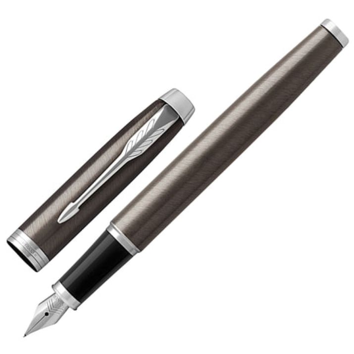 Изображение Ручка перьевая PARKER "IM Core Dark Espresso CT", корпус кофейный лак, хромированные детали, синяя, 1931650