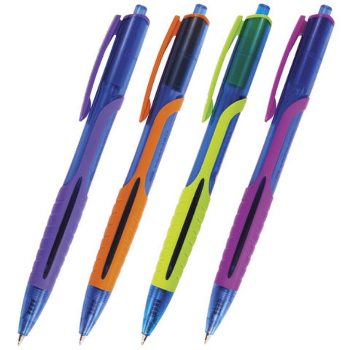 Изображение Ручка шариковая масляная автоматическая BRAUBERG "Phantom color", СИНЯЯ, узел 0,7 мм, линия письма 0,35 мм, 142938