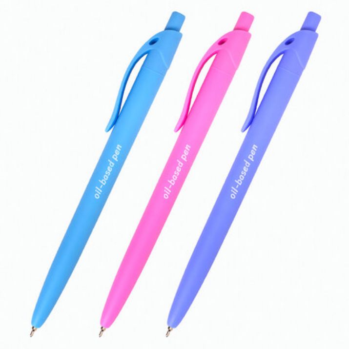 Изображение Ручка шариковая масляная автоматическая BRAUBERG "FRUITY Pastel", СИНЯЯ, корпус soft-touch, узел 0,7 мм, линия письма 0,35 мм, 142959, OBPR323