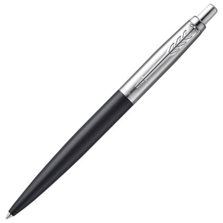 Изображение Ручка шариковая PARKER "Jotter XL", УТОЛЩЕННЫЙ корпус, черный матовый лак, детали из нержавеющей стали, синяя, 2068358