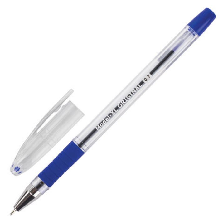 Изображение Ручка шариковая масляная с грипом BRAUBERG "Model-XL" ORIGINAL, СИНЯЯ, узел 0,7 мм, линия письма 0,35 мм, 143242