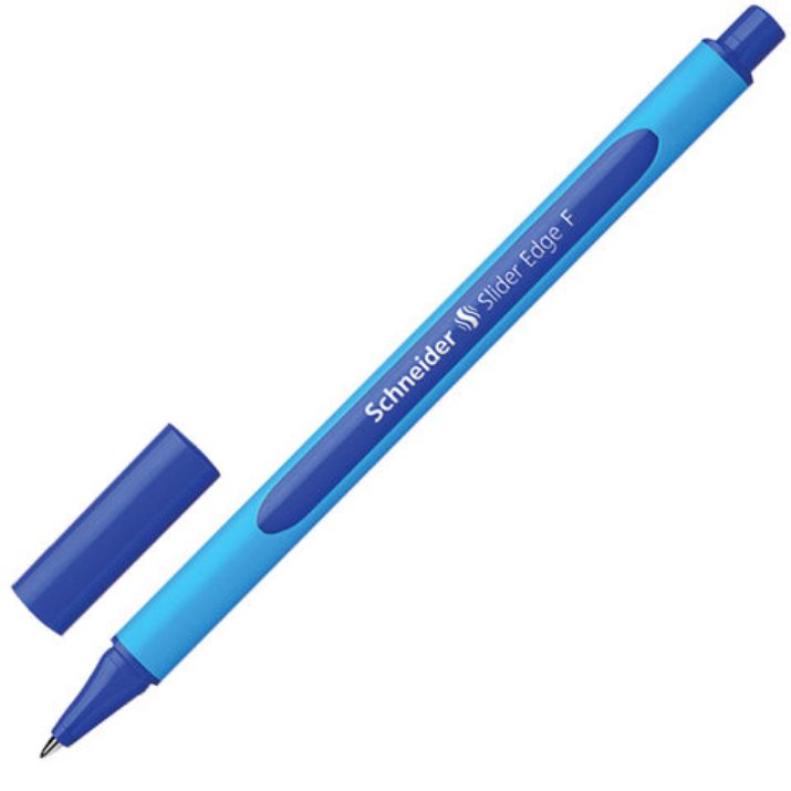 Изображение Ручка шариковая SCHNEIDER (Германия) "Slider Edge F", СИНЯЯ, трехгранная, узел 0,8 мм, линия письма 0,4 мм, 152003