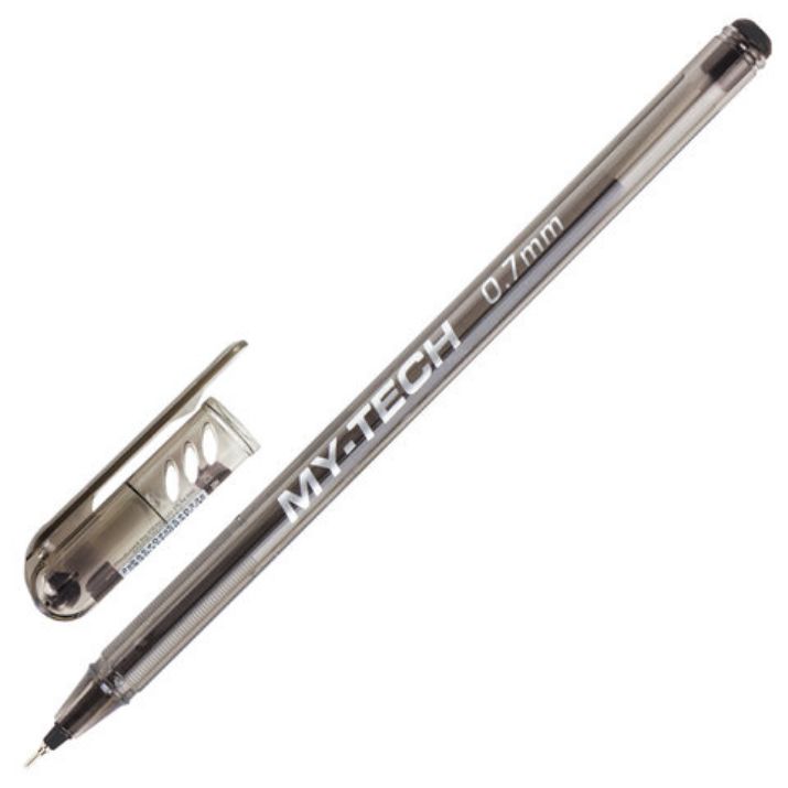 Изображение Ручка шариковая масляная PENSAN "My-Tech", ЧЕРНАЯ, игольчатый узел 0,7 мм, линия письма 0,35 мм, 2240/25