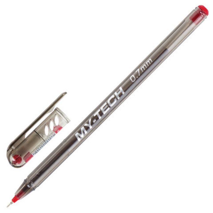 Изображение Ручка шариковая масляная PENSAN "My-Tech", КРАСНАЯ, игольчатый узел 0,7 мм, линия письма 0,35 мм, 2240/25