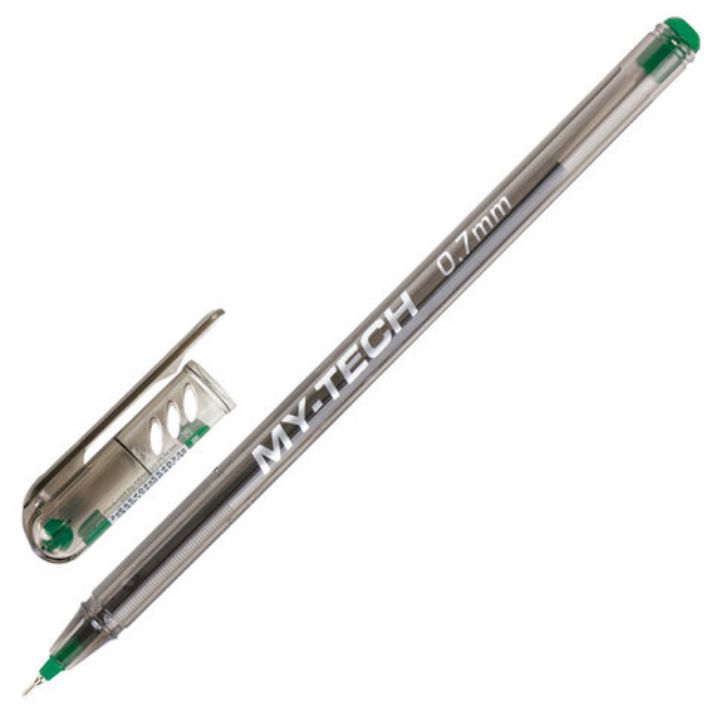 Изображение Ручка шариковая масляная PENSAN "My-Tech", ЗЕЛЕНАЯ, игольчатый узел 0,7 мм, линия 0,35 мм, 2240/25