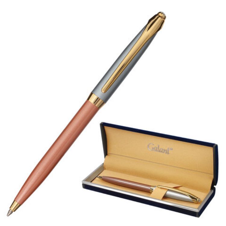 Изображение Ручка подарочная шариковая GALANT "DECORO ROSE", корпус хром/розовый, детали золотистые, узел 0,7 мм, синяя, 143505