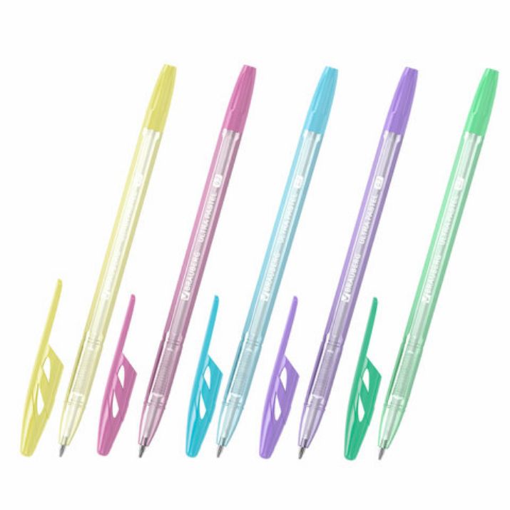 Изображение Ручка шариковая BRAUBERG "ULTRA PASTEL", СИНЯЯ, узел 0,7 мм, чернила ГЕРМАНИЯ, наконечник ШВЕЙЦАРИЯ, 143568
