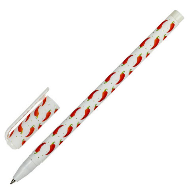 Изображение Ручка шариковая BRAUBERG SOFT TOUCH STICK "CHILI PEPPER", СИНЯЯ, мягкое покрытие, узел 0,7 мм, 143708
