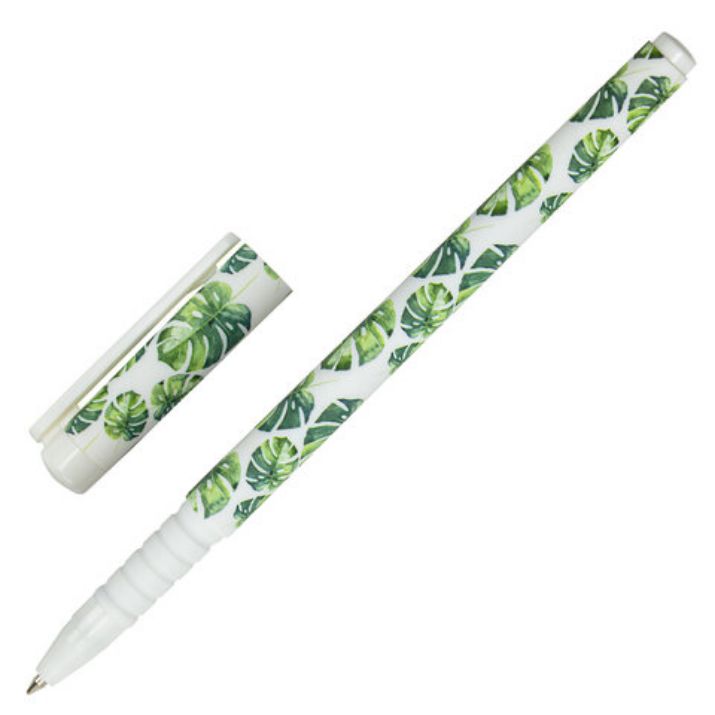 Изображение Ручка шариковая BRAUBERG SOFT TOUCH GRIP "TROPIC", СИНЯЯ, мягкое покрытие, узел 0,7 мм, 143719