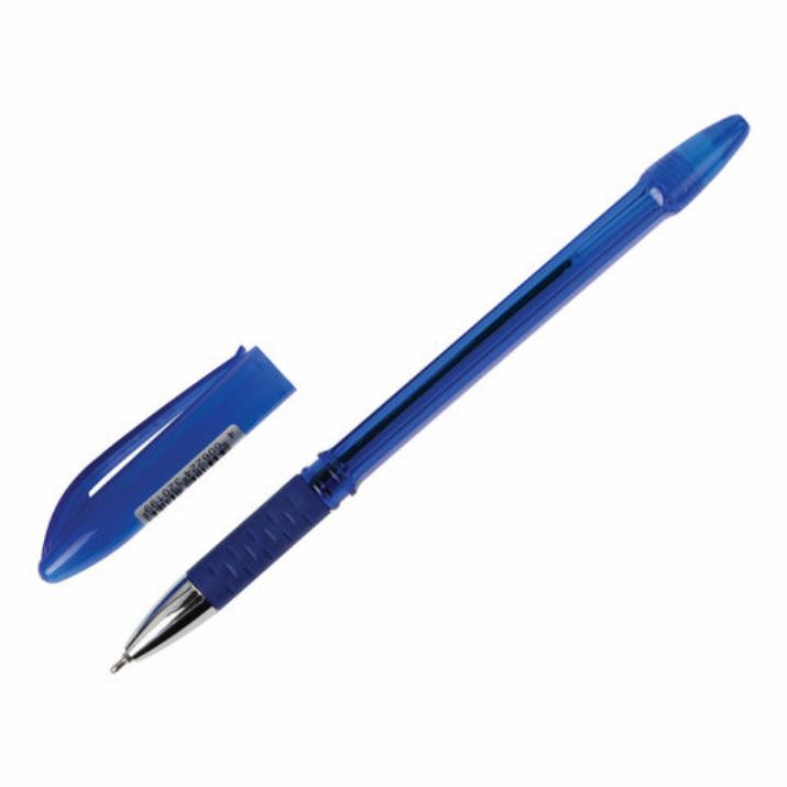 Изображение Ручка шариковая масляная с грипом STAFF "Manager OBP-10", СИНЯЯ, узел 0,7 мм, линия письма 0,35 мм, 143743