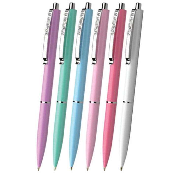 Изображение Ручка шариковая автоматическая SCHNEIDER (Германия) "K15 Pastel", СИНЯЯ, пастель ассорти, узел 1 мм, 130840