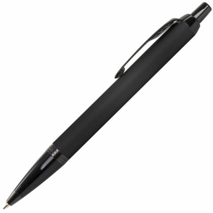 Изображение Ручка шариковая PARKER "IM Achromatic Black BT", черный матовый, нержавеющая сталь, синяя, 2127618