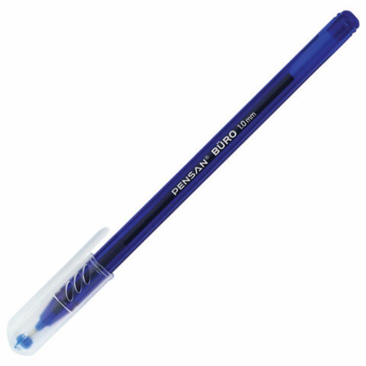 Изображение Ручка шариковая масляная PENSAN "Buro", СИНЯЯ, игольчатый узел 1 мм, линия письма 0,8 мм, 2270