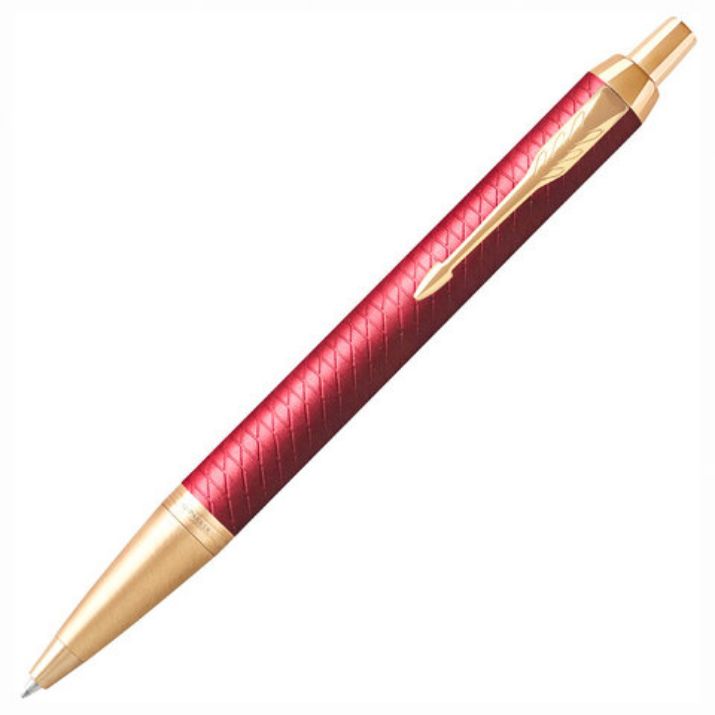 Изображение Ручка шариковая PARKER "IM Premium Red GT", корпус красный лак, позолоченные детали, синяя, 2143644
