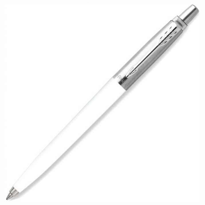 Изображение Ручка шариковая PARKER "Jotter Orig White", корпус белый, детали нержавеющая сталь, синяя, RG0032930