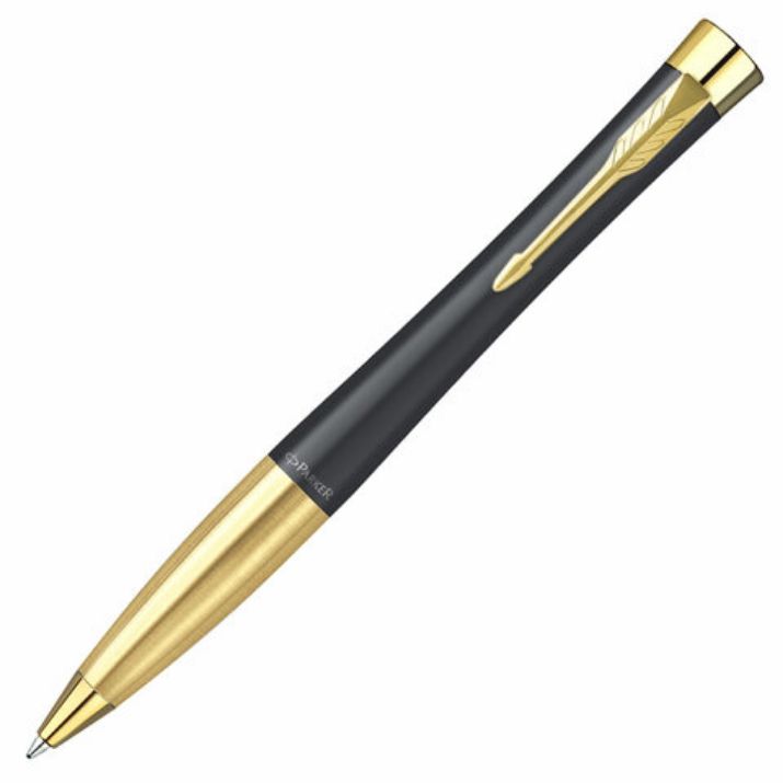 Изображение Ручка шариковая PARKER "Urban Twist Black GT", корпус черный, позолоченные детали, синяя, 2143640