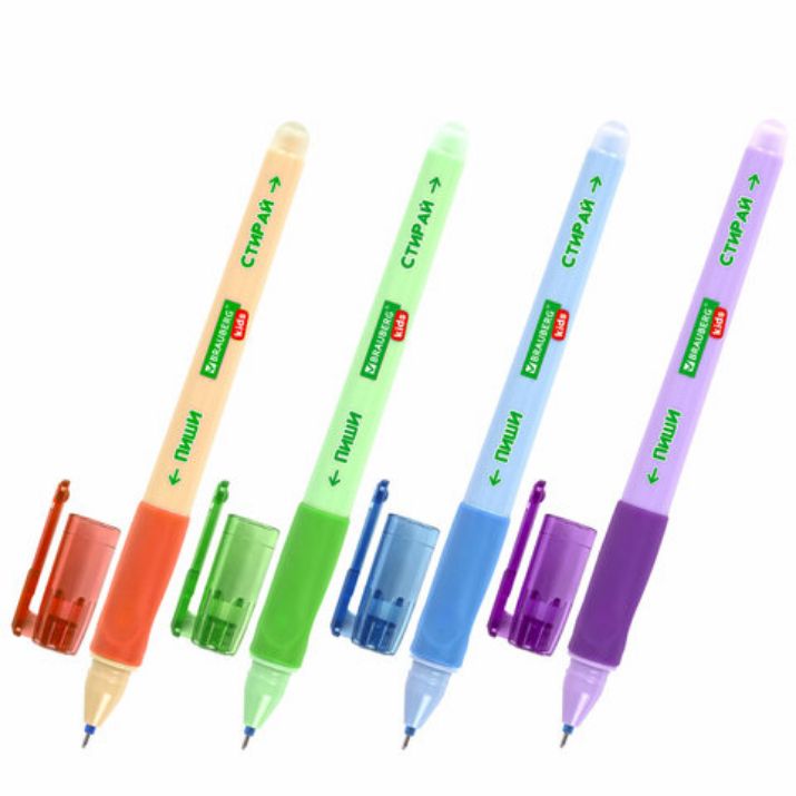 Изображение Ручка стираемая гелевая с эргономичным грипом BRAUBERG KIDS "RESTART COLOR", СИНЯЯ, игольчатый пишущий узел 0,5 мм, линия 0,35 мм, 144097