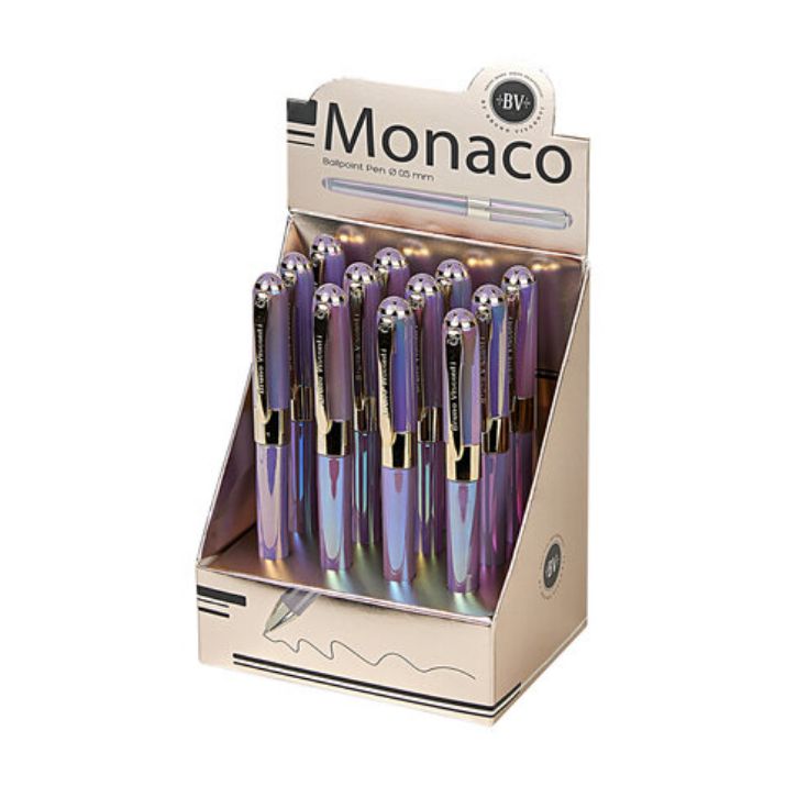 Изображение Ручка шариковая BRUNO VISCONTI "MONACO PEARL", СИНЯЯ, лавандовый корпус, линия 0,4 мм, 20-0125/82