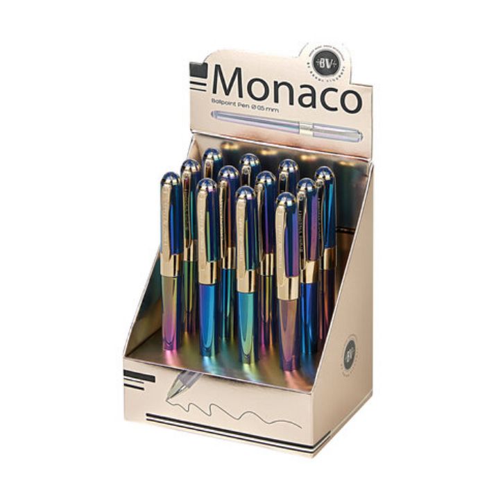 Изображение Ручка шариковая BRUNO VISCONTI "MONACO PEARL", СИНЯЯ, темно-синий корпус, линия 0,4 мм, 20-0125/84