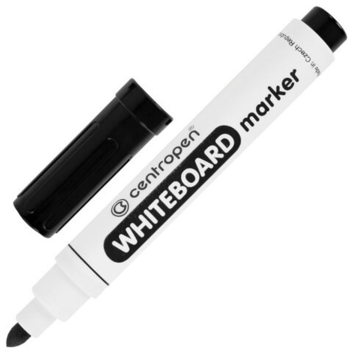 Изображение Маркер стираемый для белой доски ЧЕРНЫЙ, CENTROPEN "Dry-Wipe", 2,5 мм, 8559, 5 8559 0112