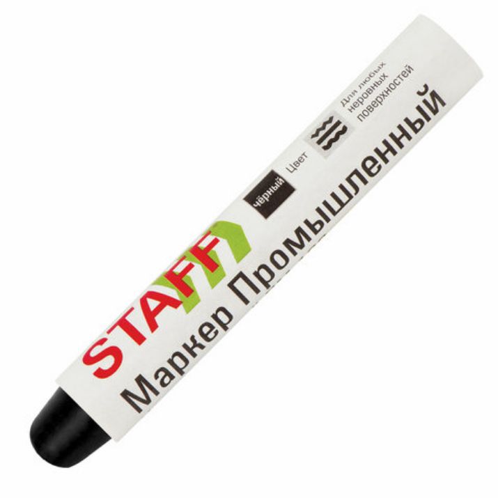 Изображение Маркер для промышленной маркировки STAFF ПМ-100 твердый, ЧЕРНЫЙ, -20 до +40С, 150815