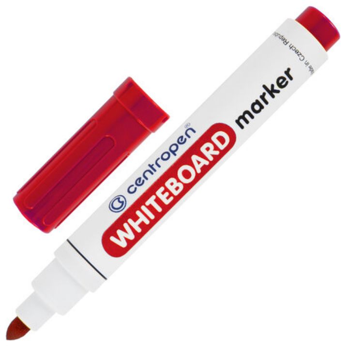 Изображение Маркер стираемый для белой доски КРАСНЫЙ, CENTROPEN "Dry-Wipe", 2,5 мм, 8559, 5 8559 0104