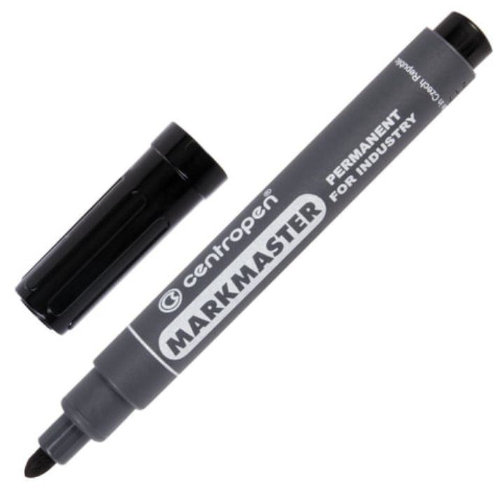 Изображение Маркер перманентный для промышленной маркировки ЧЕРНЫЙ CENTROPEN "Marksmaster", 2,5 мм, 8599, 5 8599 0112