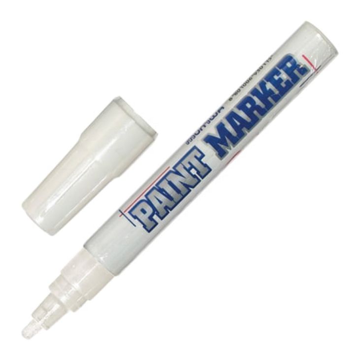 Изображение Маркер-краска лаковый (paint marker) MUNHWA, 4 мм, БЕЛЫЙ, нитро-основа, алюминиевый корпус, PM-05