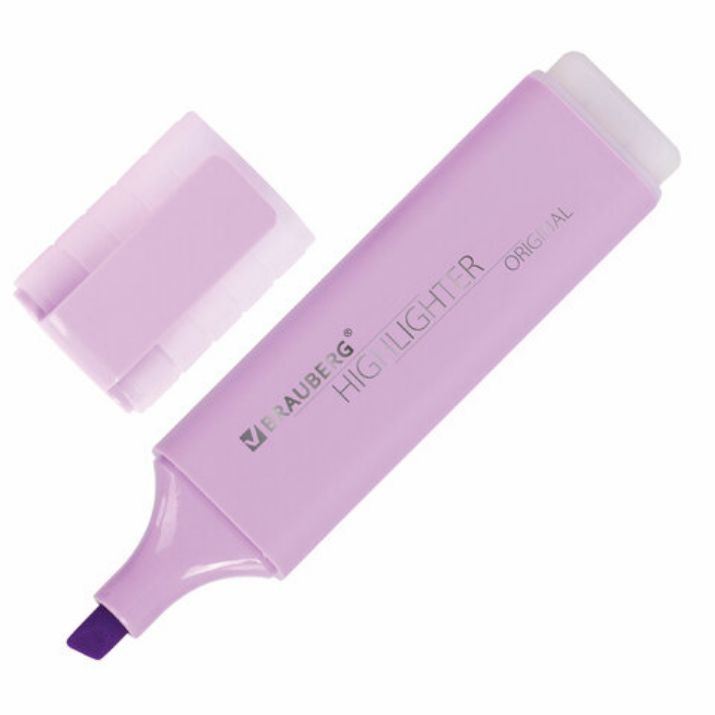 Изображение Текстовыделитель BRAUBERG "ORIGINAL PASTEL", ЛАВАНДОВЫЙ, линия 1-5 мм, 151695