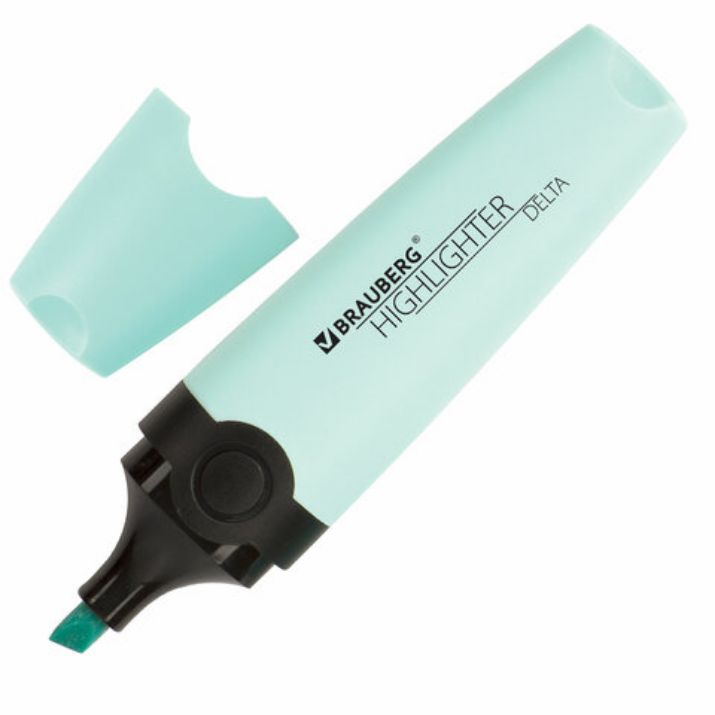 Изображение Текстовыделитель BRAUBERG "DELTA PASTEL", БИРЮЗОВЫЙ, линия 1-5 мм, 151732