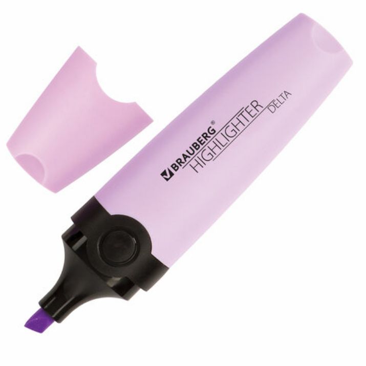 Изображение Текстовыделитель BRAUBERG "DELTA PASTEL", ЛАВАНДОВЫЙ, линия 1-5 мм, 151733