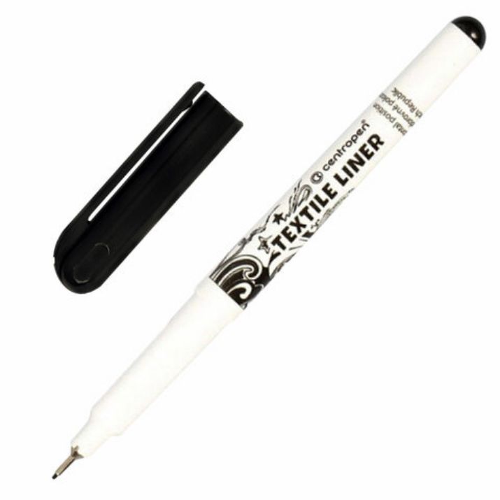 Изображение Маркер для ткани ЧЕРНЫЙ CENTROPEN "Textile Liner", игольчатый наконечник, 0,6-0,8 мм, 2639, 5 2639 0112