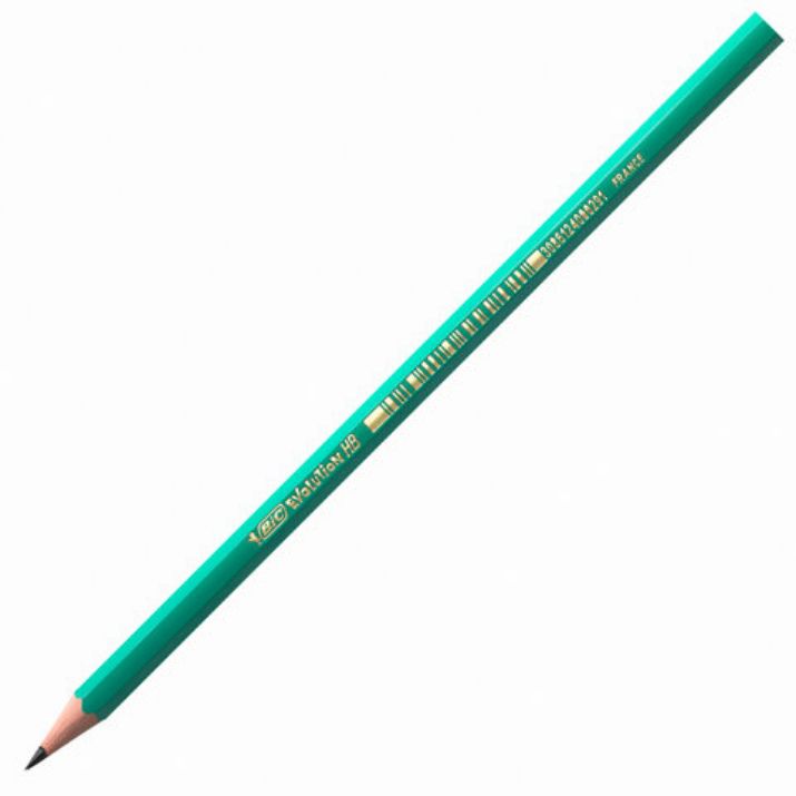 Изображение Карандаш чернографитный BIC, 1 шт., "Evolution", HB, корпус зеленый, 8803112