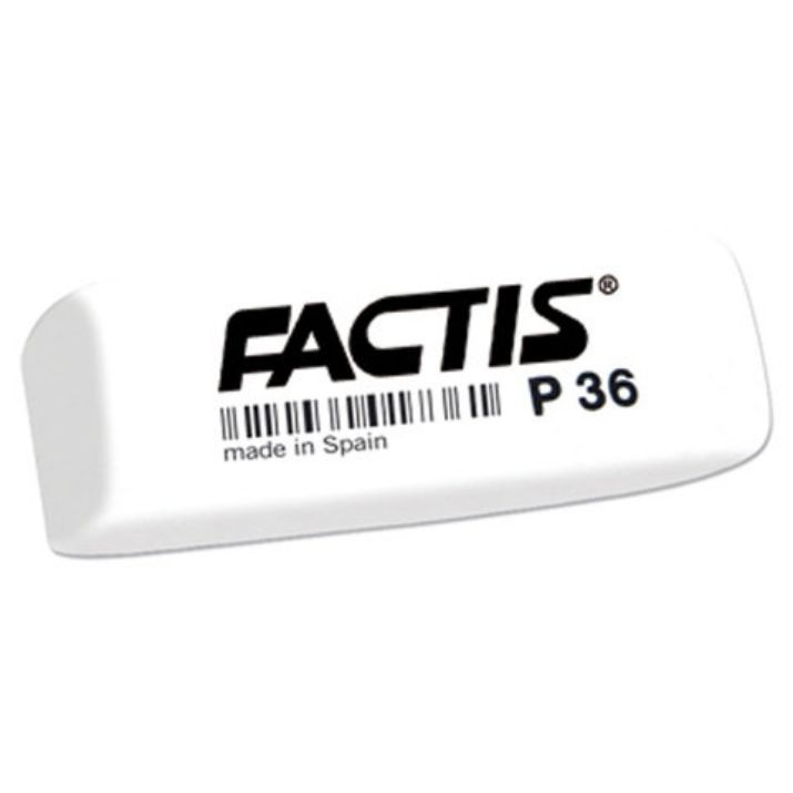 Изображение Ластик FACTIS P 36 (Испания), 56х20х9 мм, белый, прямоугольный, скошенные края, CPFP36B