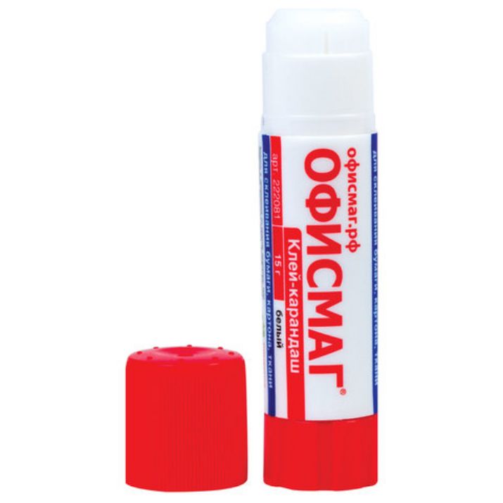Изображение Клей-карандаш ОФИСМАГ, 15 г, 222081