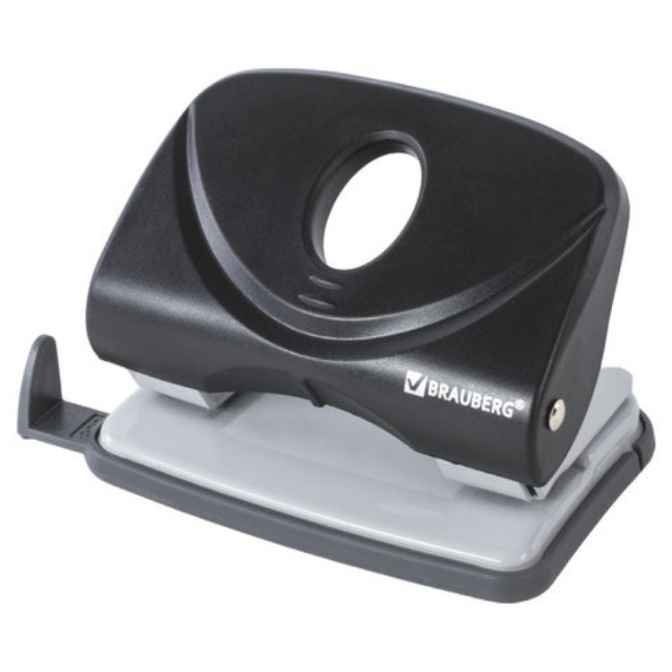 Изображение Дырокол BRAUBERG "Original", до 20 листов, черный, 222539