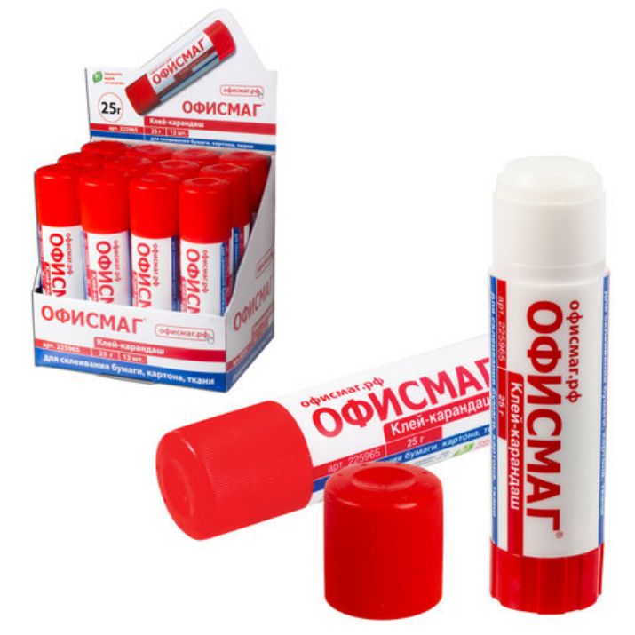 Изображение Клей-карандаш ОФИСМАГ, 25 г, 225965