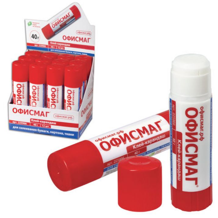 Изображение Клей-карандаш ОФИСМАГ, 40 г, 225966