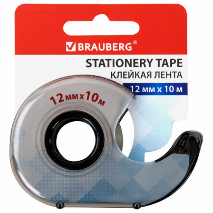 Изображение Клейкая лента 12 мм х 10 м в диспенсере, BRAUBERG, 227263