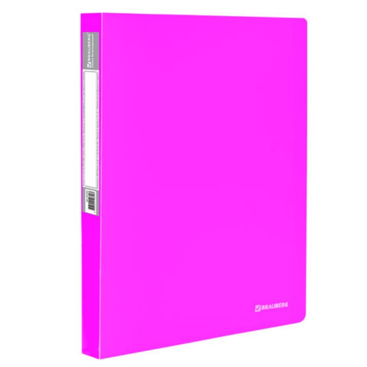 Изображение Папка 40 вкладышей BRAUBERG "Neon", 25 мм, неоновая розовая, 700 мкм, 227454