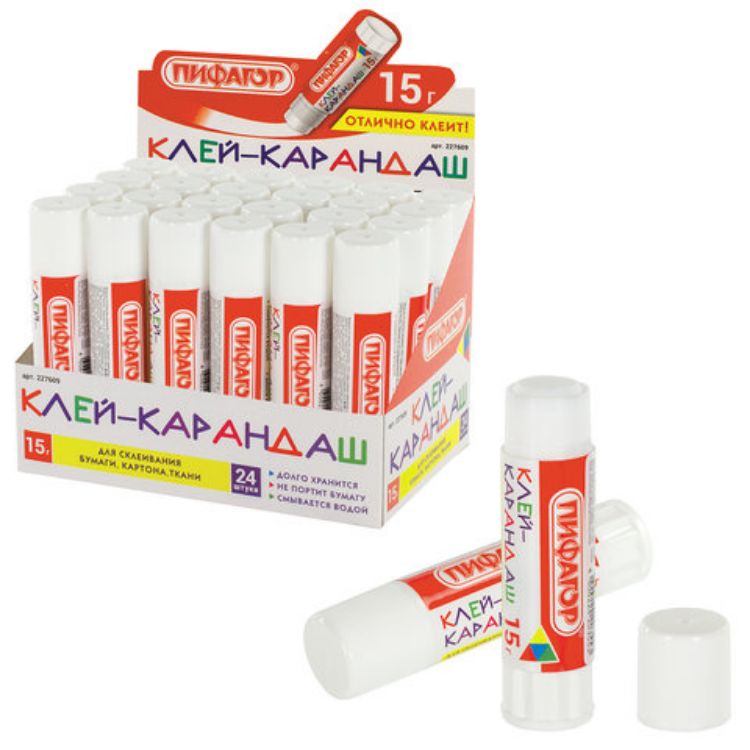 Изображение Клей-карандаш ПИФАГОР, 15 г, 227609
