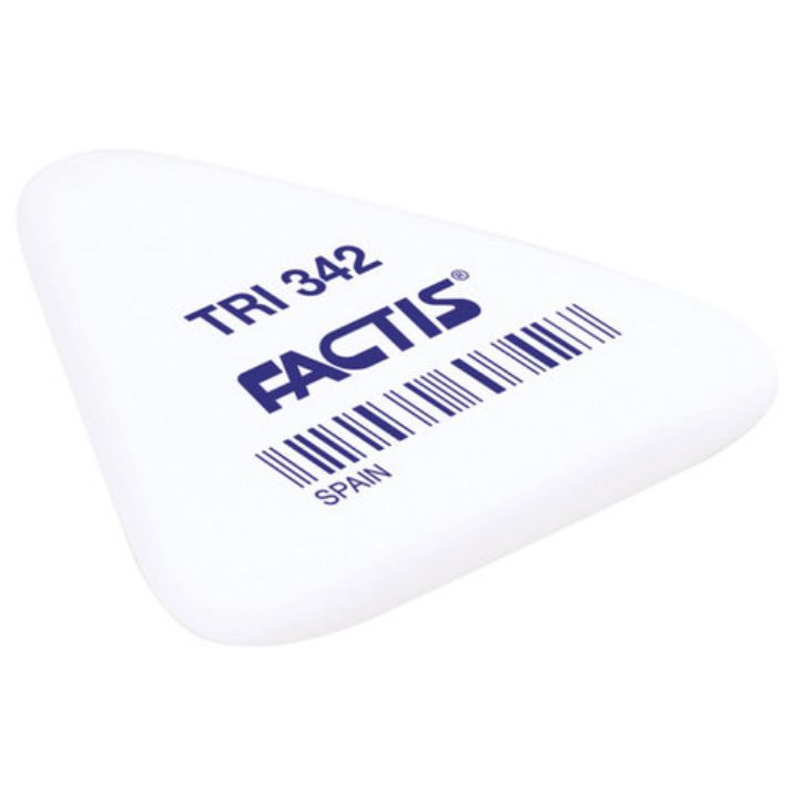 Изображение Ластик FACTIS TRI 342 (Испания), 49х45х6 мм, ассорти, треугольный, мягкий, PNFTRI342