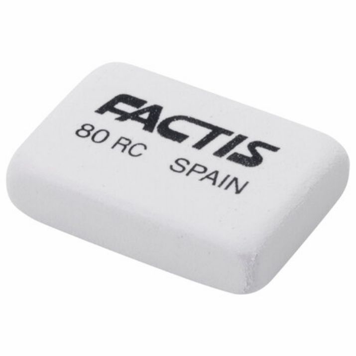 Изображение Ластик FACTIS 80 RC (Испания), 28х20х7 мм, белый, прямоугольный, CNF80RC