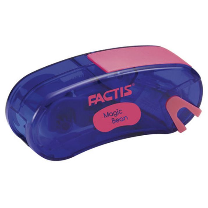 Изображение Точилка FACTIS Magic Bean (Испания), с контейнером и стирательной резинкой, 65x30x20 мм, ассорти, F4715215