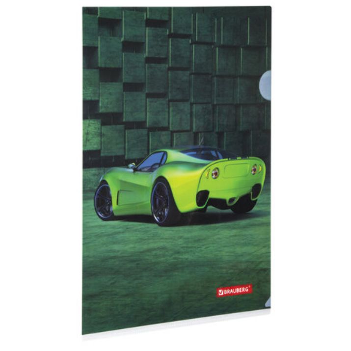 Изображение Папка-уголок BRAUBERG "SPORT CAR", А4, 150 мкм, цветная печать, 228044